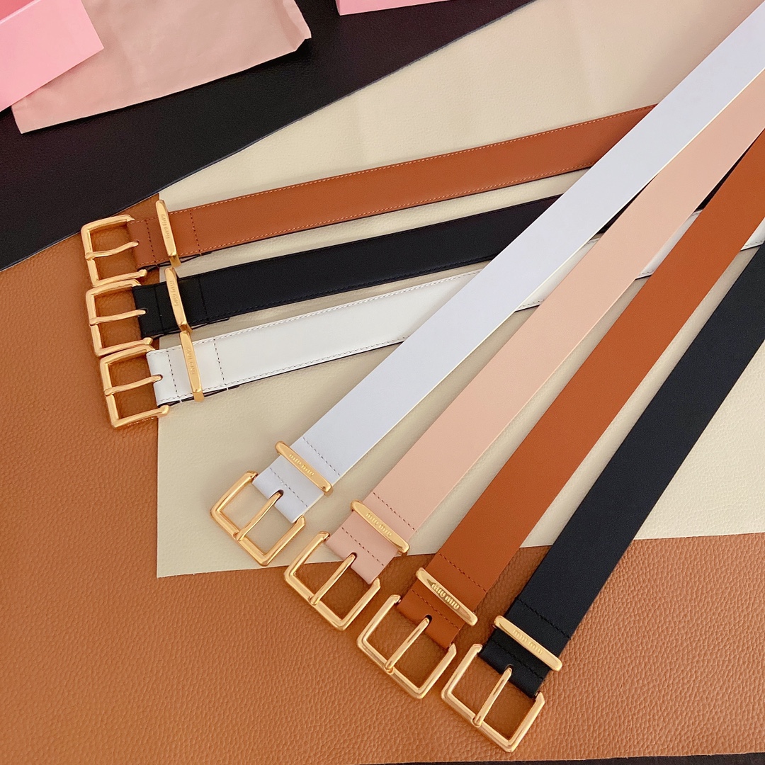 miumiu新款同步3.5cm宽度双