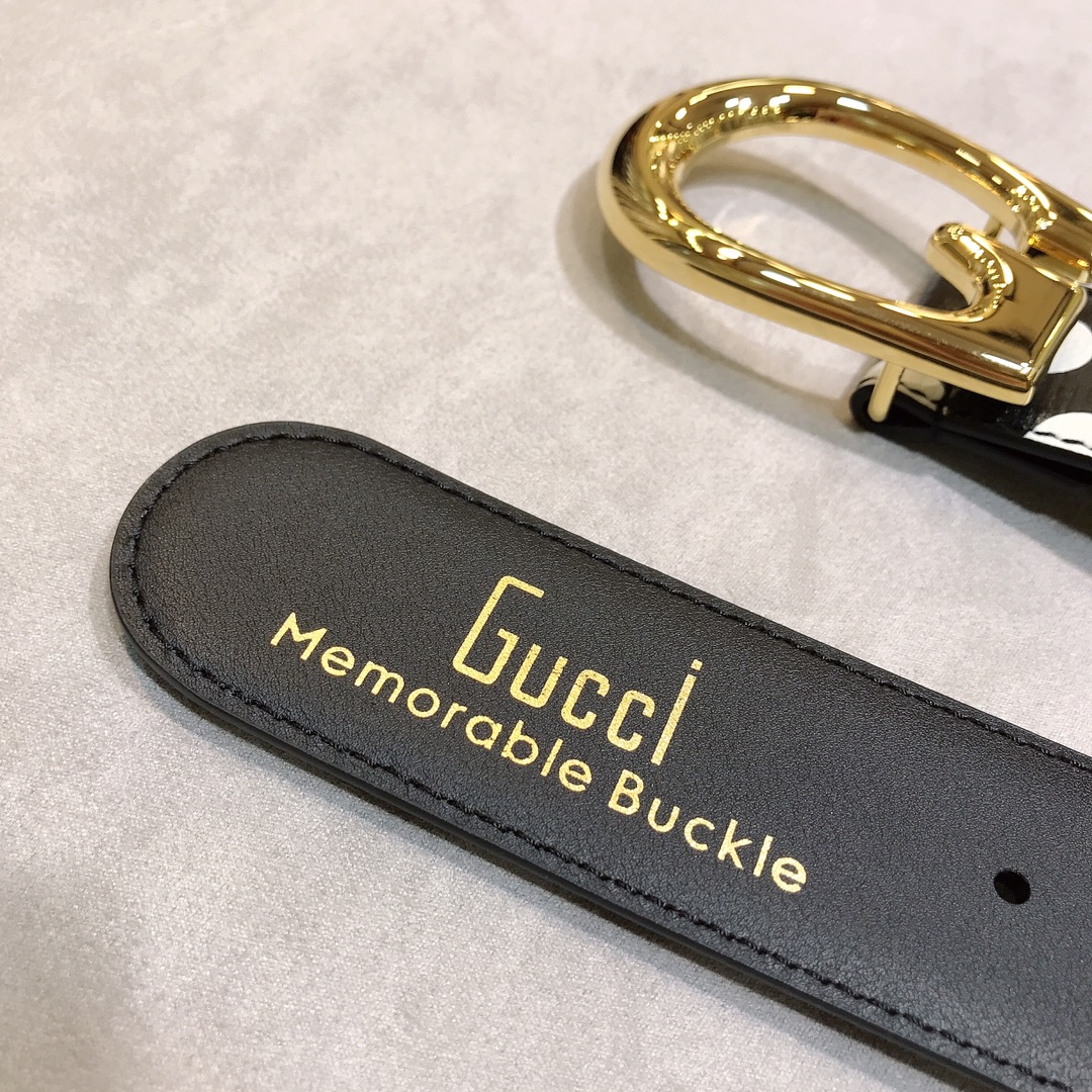 新款古奇ＧＵＣＣＩ进口小牛皮黑白波点