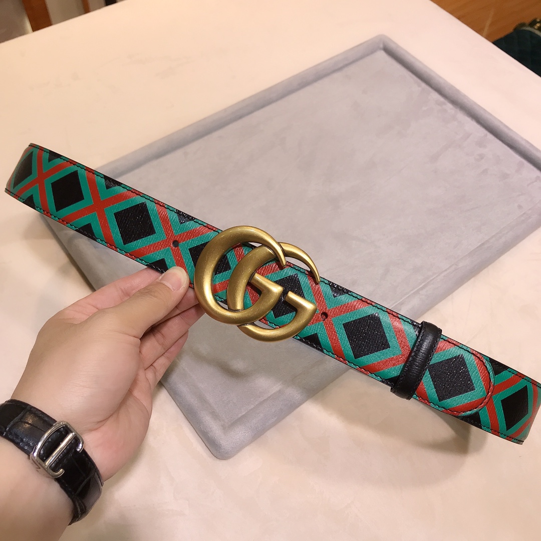 新款古奇ＧＵＣＣＩ进口小牛皮十字交叉