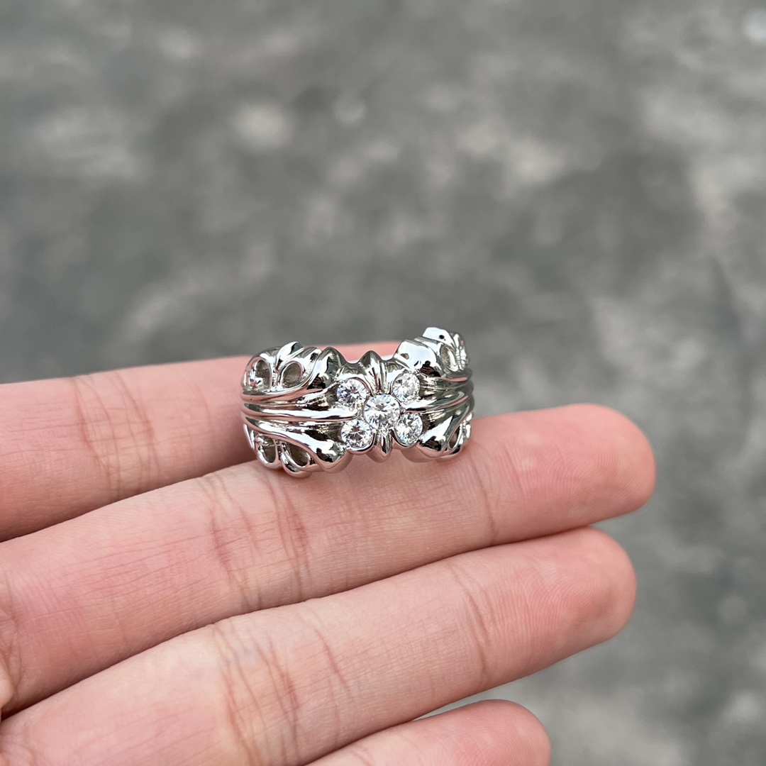Ring, Custom Gold-Plated Diamond Setting