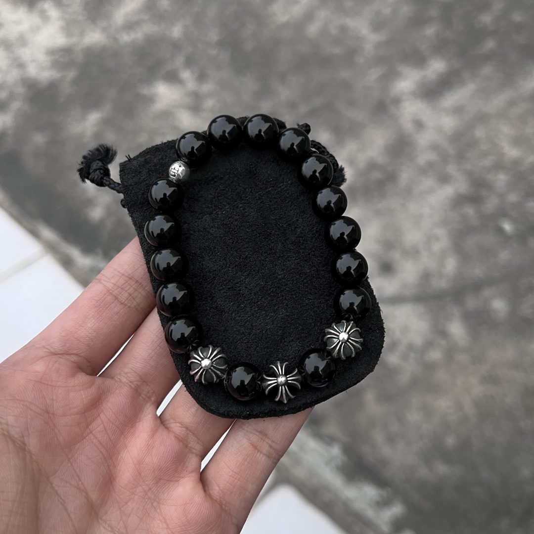 Silver bead bracelet
