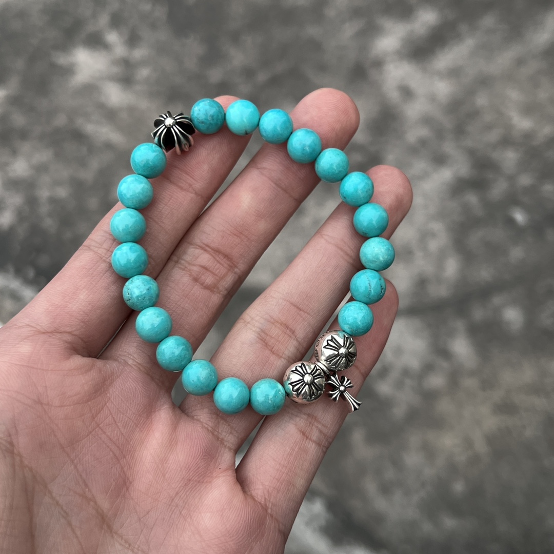 Silver bead bracelet