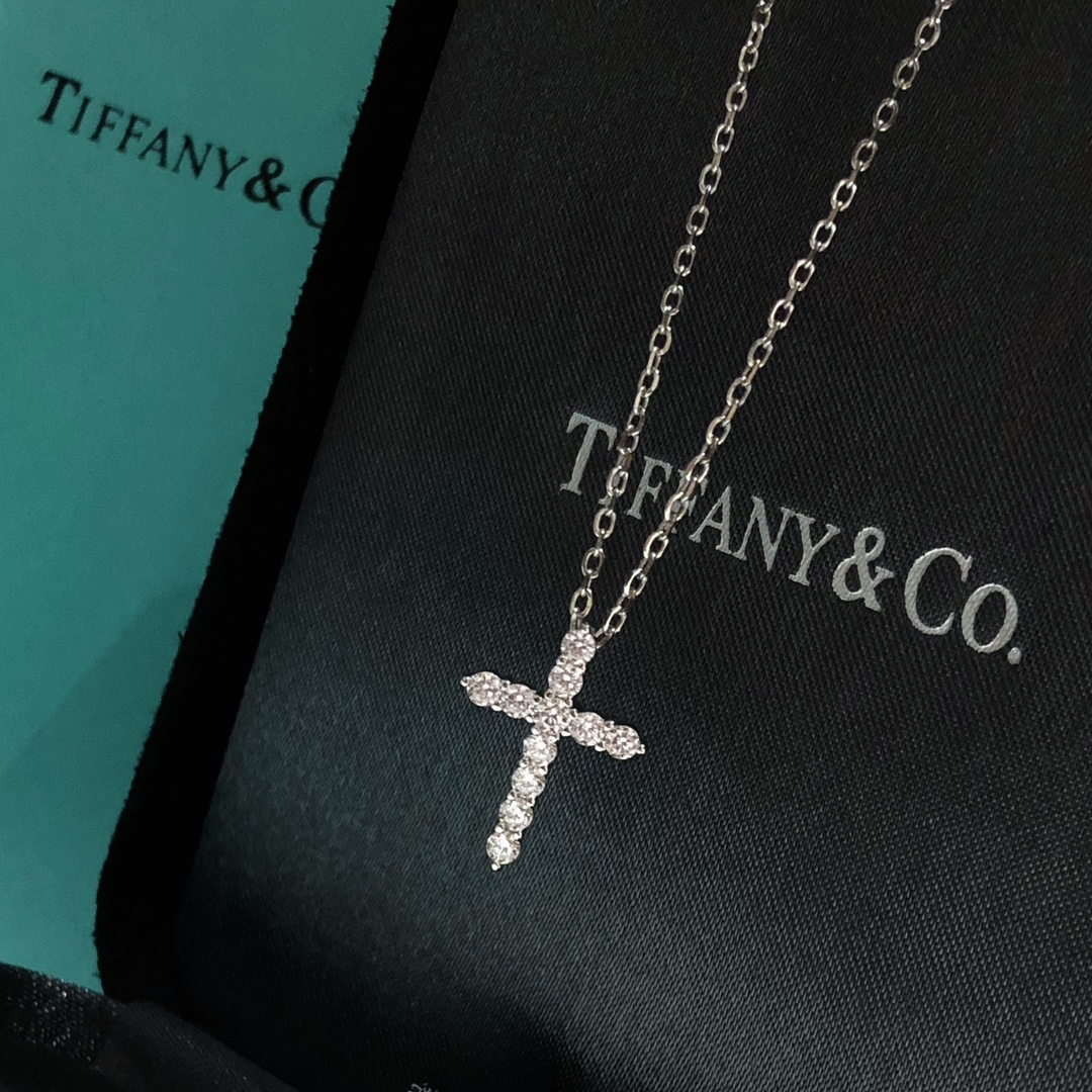 Tiffany&Co. תכשיטים שרשראות ותליונים קבע עם יהלומים כסף 925 אופנה