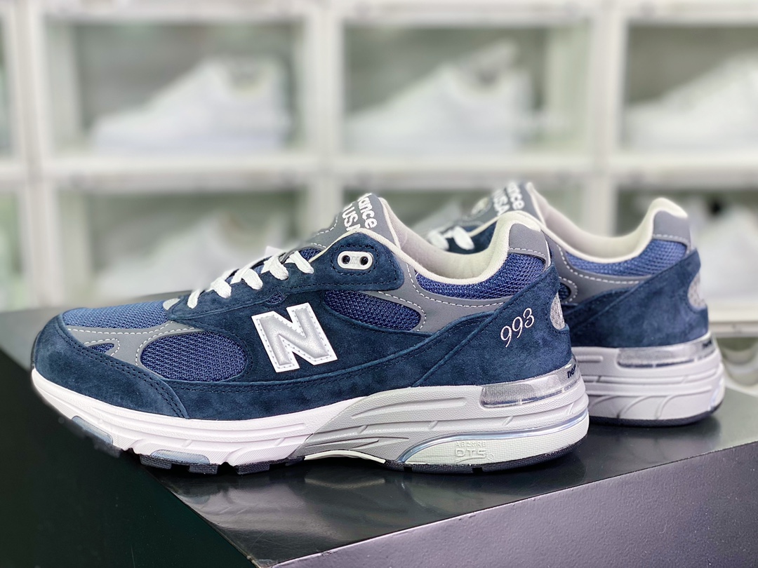 300 New Balance Made in USA MR993系列美产血统跑步鞋“海军蓝灰银”MR993NV