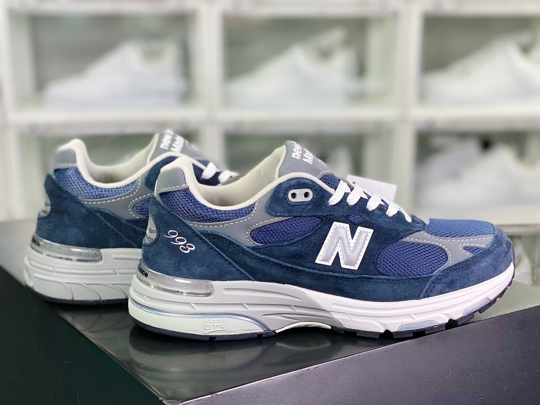 300 New Balance Made in USA MR993系列美产血统跑步鞋“海军蓝灰银”MR993NV