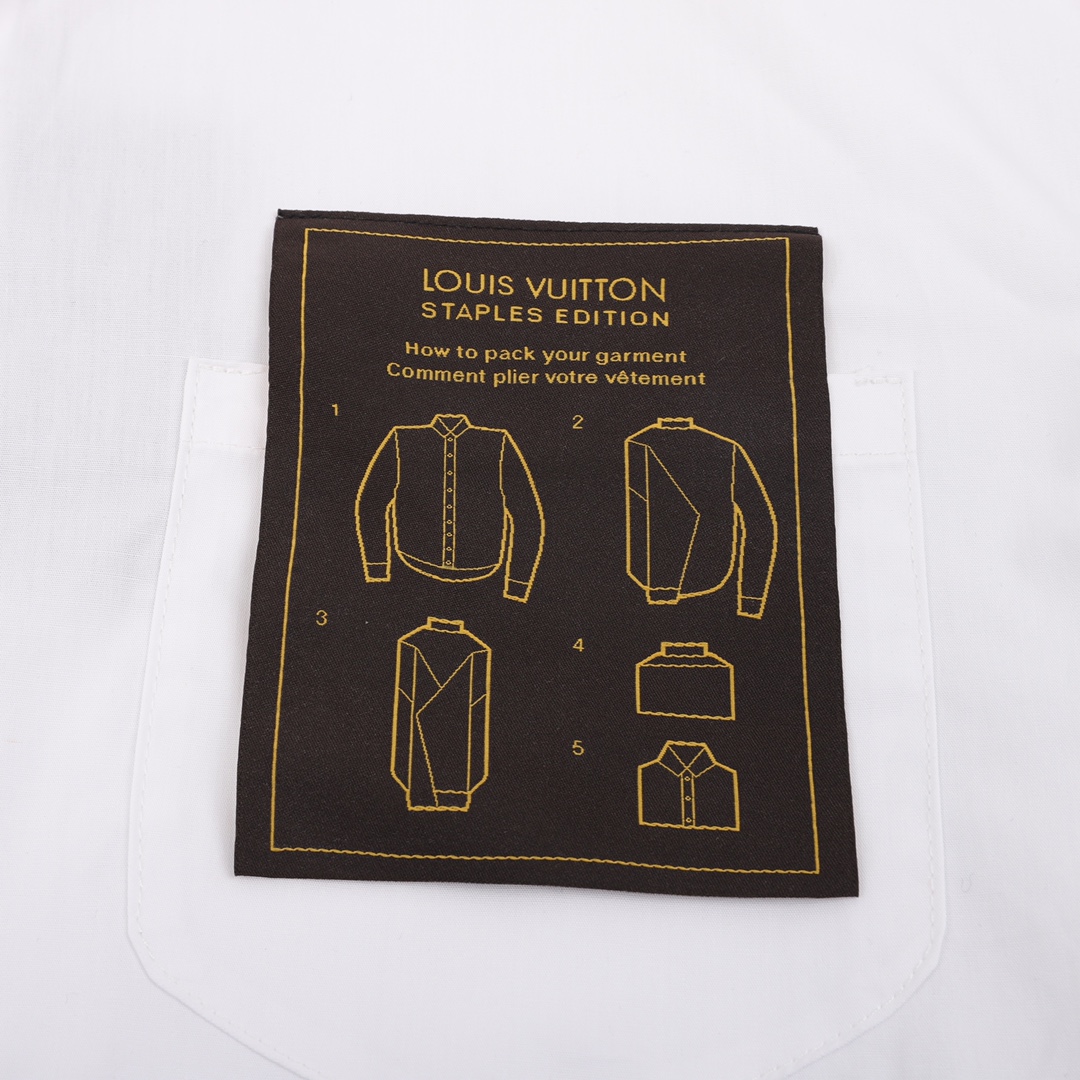 220 Louis Vutton路易威登 经典胸口标牌俯稠衬衫