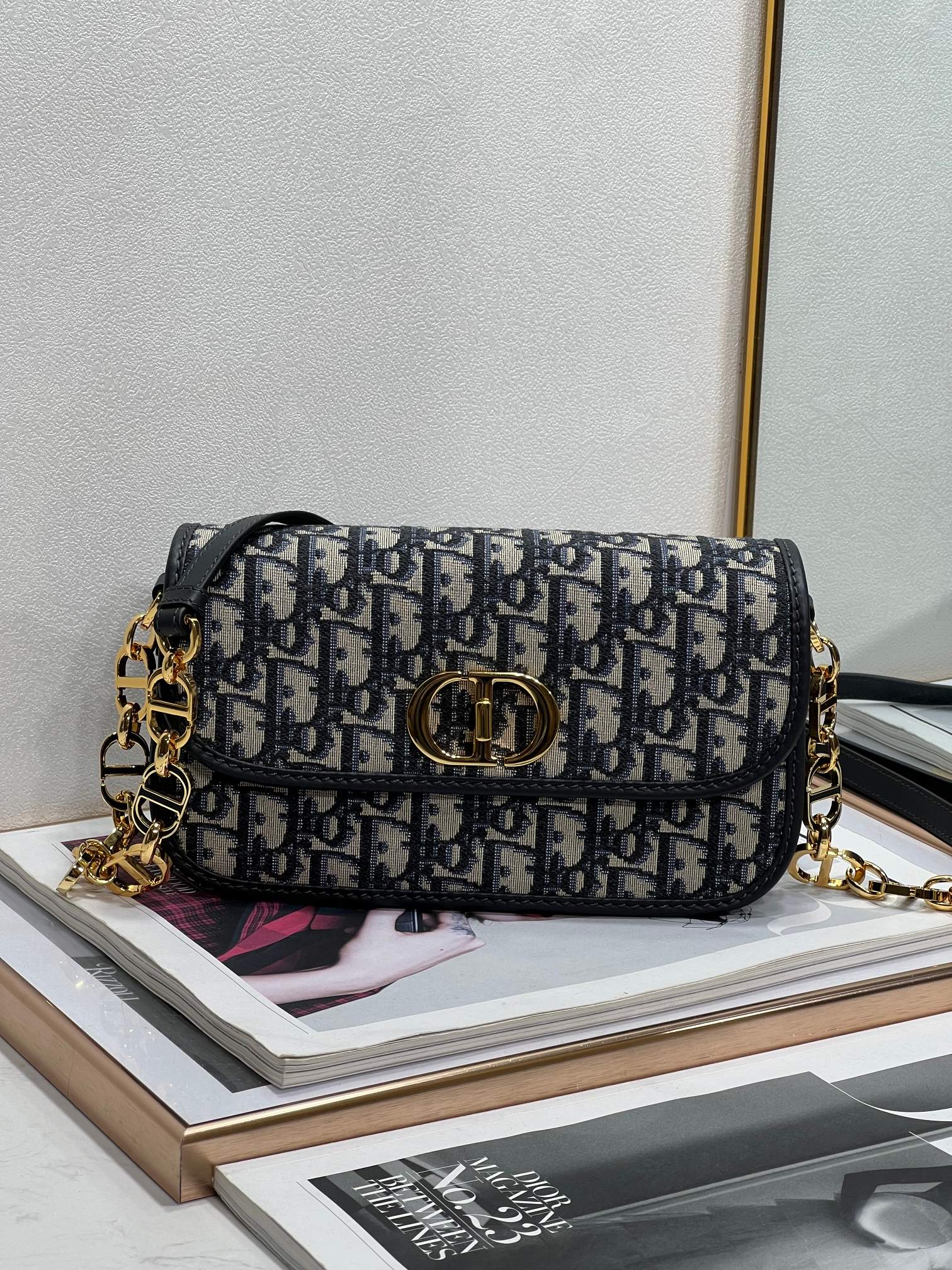 Éxito de ventas💕reposición 2307-1 Di❤️r 30 Montaigne Avenue bolso de cadena💞 22.5cm