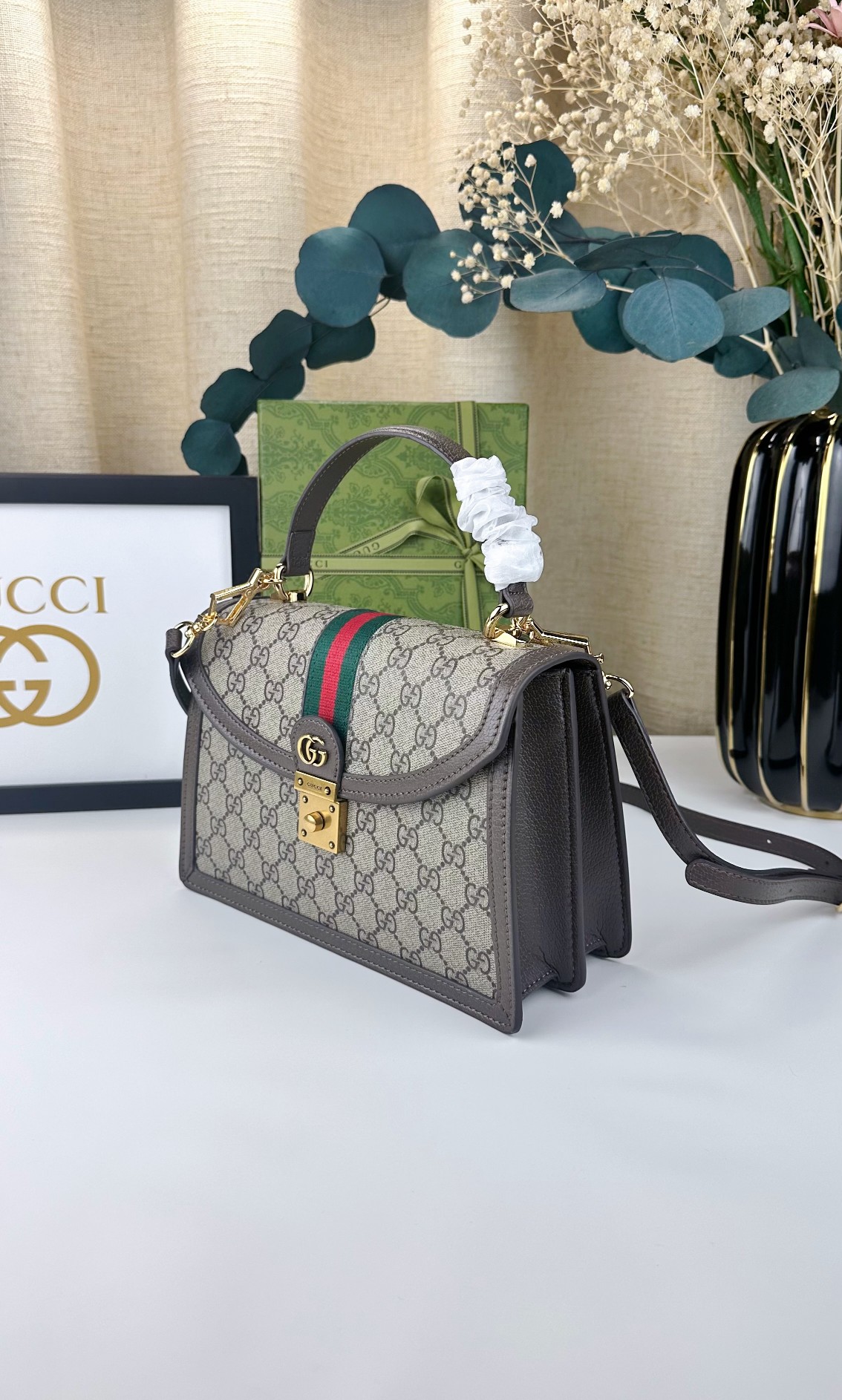 Gucci Ophidia エピローグシリーズ 手提げバッグ 可拆卸肩ベルト付き