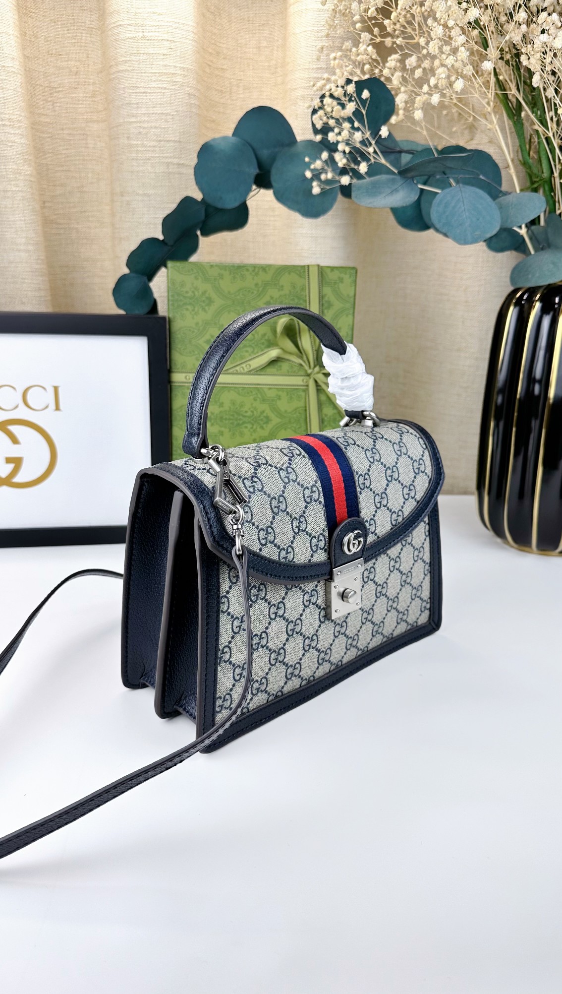 Gucci Ophidiaシリーズ エピローグ 手提げバッグ 25×17.5×7cm