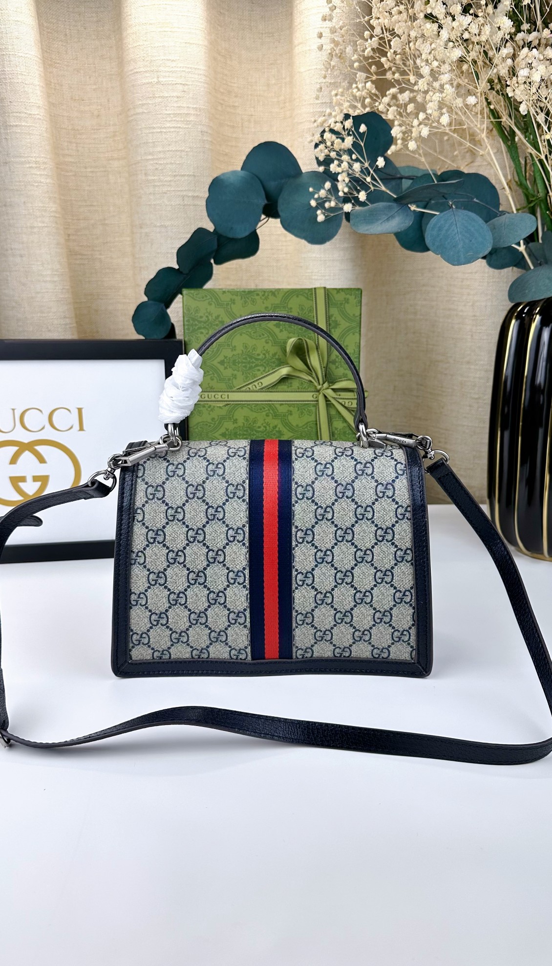 Gucci Ophidiaシリーズ エピローグ 手提げバッグ 25×17.5×7cm