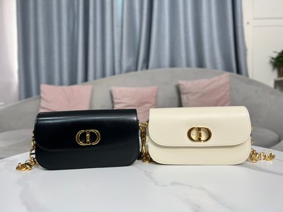 Dior Montaigne Avenue Bags Handbags Black White Cowhide M926030