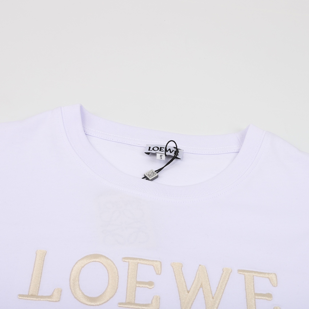 Loewe/罗意威 刺绣LOGO情侣款短袖T恤