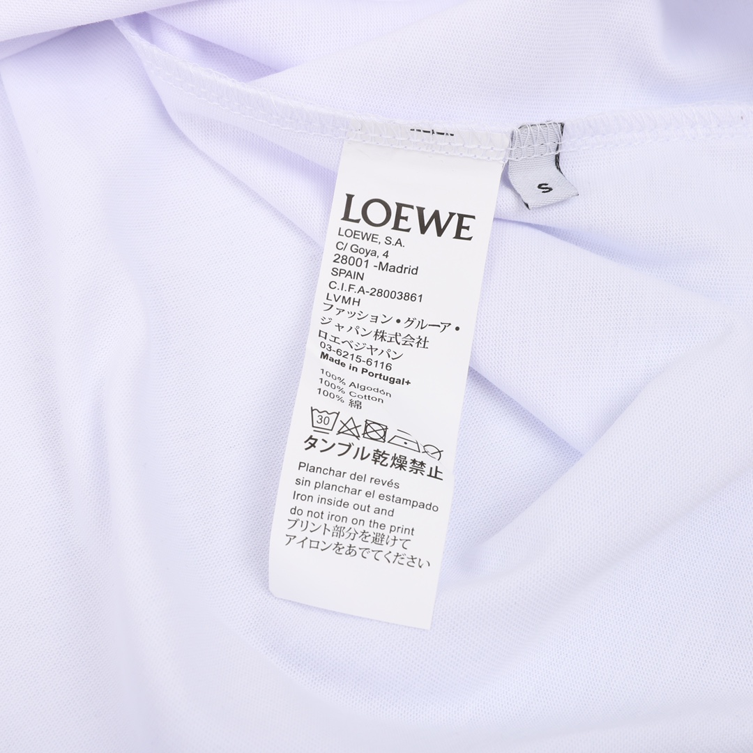 Loewe/罗意威 刺绣LOGO情侣款短袖T恤