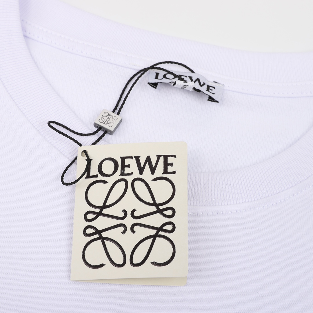 Loewe/罗意威 刺绣LOGO情侣款短袖T恤