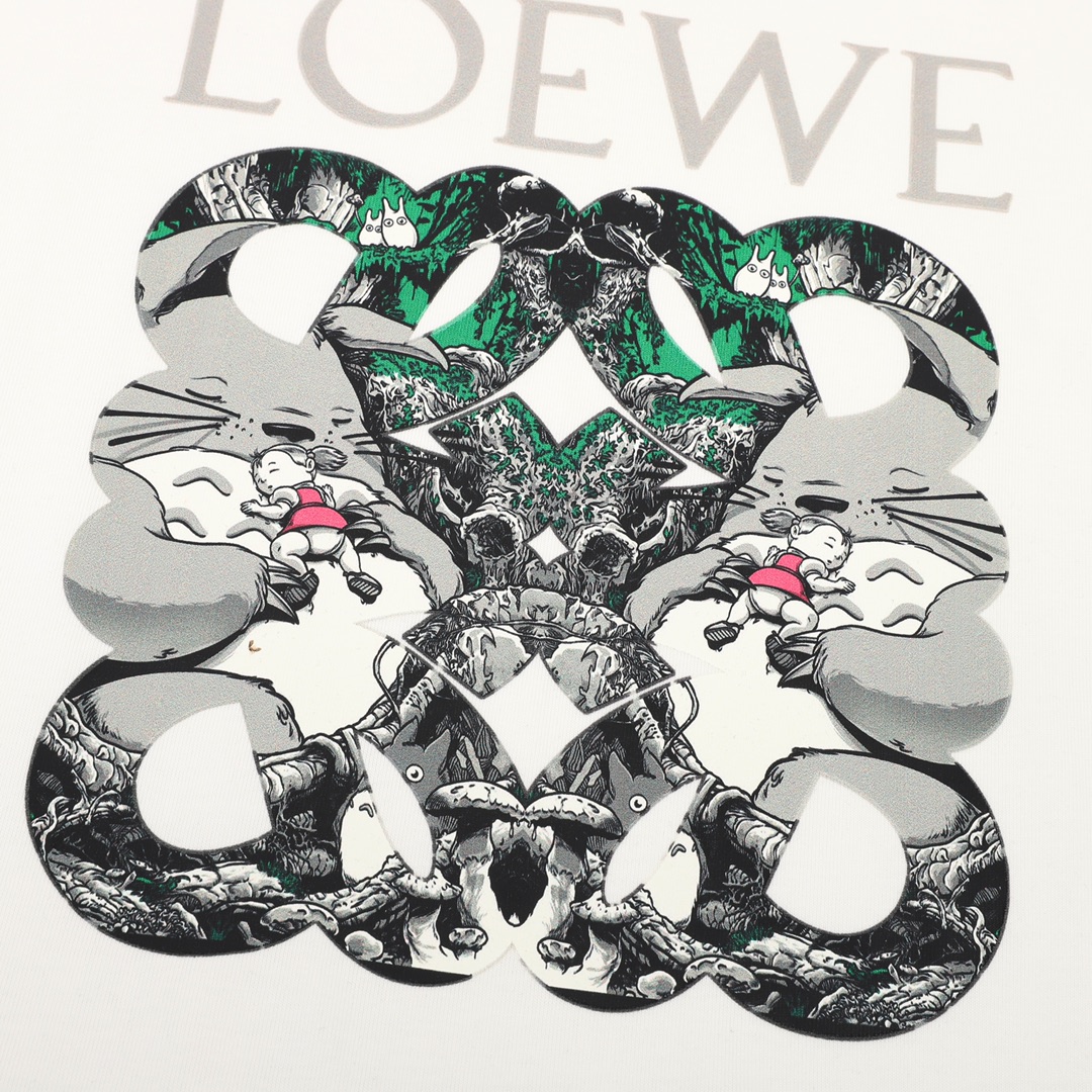 160 Loewe/罗意威 兔年限定印花情侣款短袖T恤