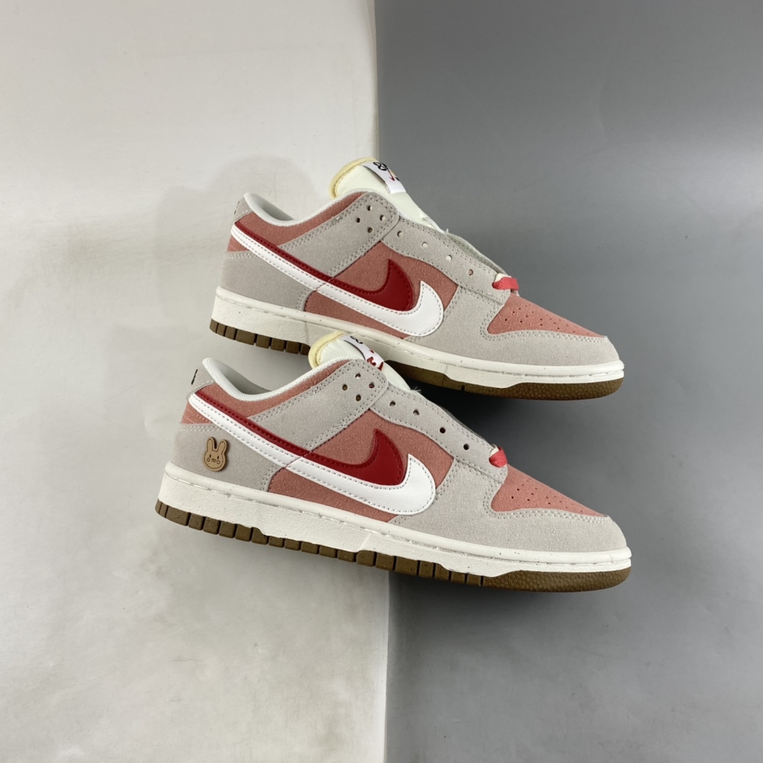P180 Nike SB Dunk Low SE”85 Double Swoosh/Grey/Pink/Rabbit” 扣篮系列低帮休闲运动滑板板鞋DO9457-117
