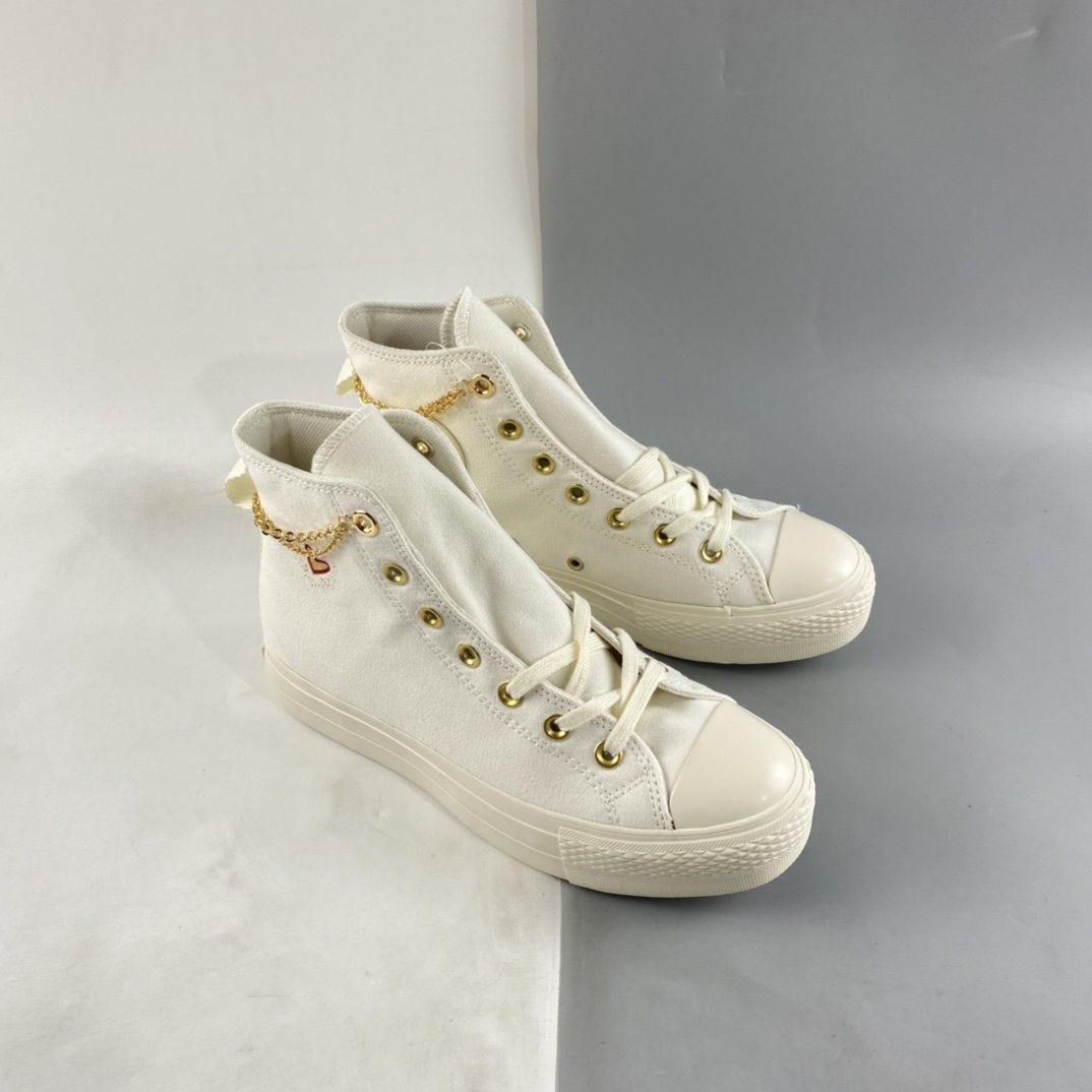 Converse Chuck Taylor All Star Lift Valentine's Day thick-soled high-top canvas shoes A04453C