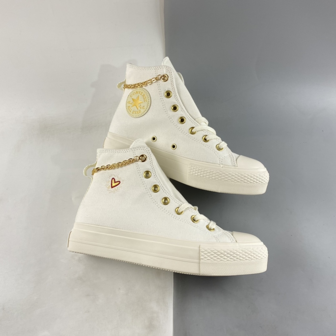 Converse Chuck Taylor All Star Lift Valentine's Day thick-soled high-top canvas shoes A04453C