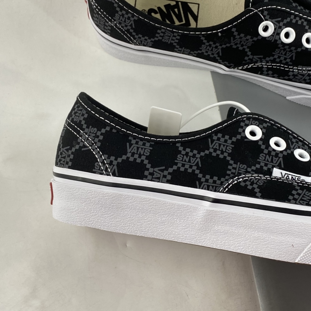 P140  VANS Authentic经典老花深常男女低帮帆布休闲运动板鞋AUT黑色 VN0A5KS9BLA