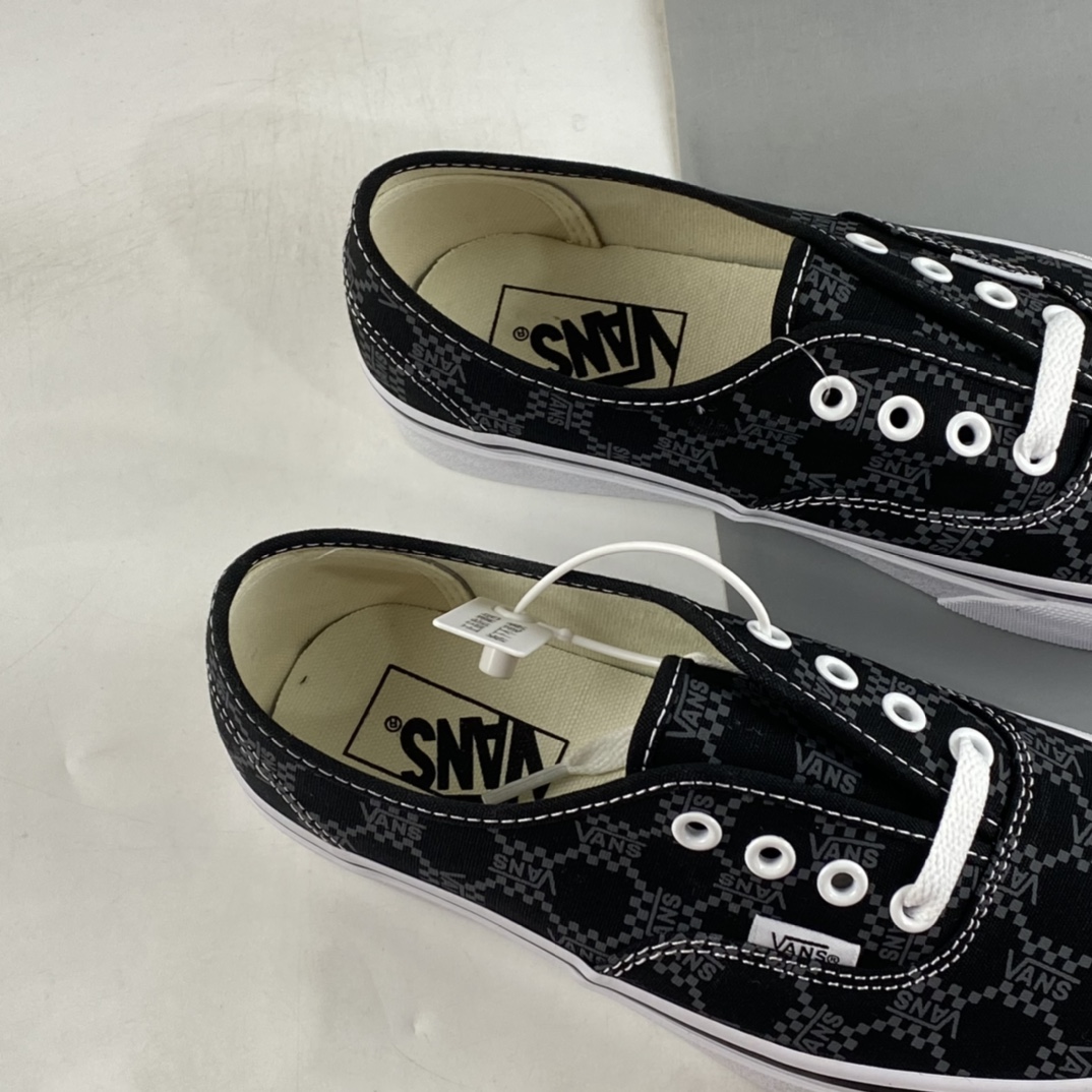 P140  VANS Authentic经典老花深常男女低帮帆布休闲运动板鞋AUT黑色 VN0A5KS9BLA