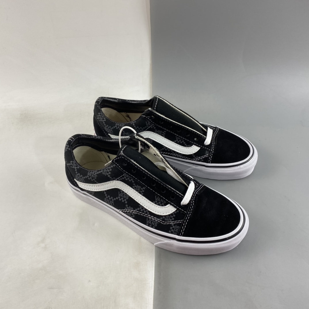 P150  VANS Old Skool经典老花深常男女低帮帆布休闲运动板鞋AUT黑色 VN0A5KS9FKU