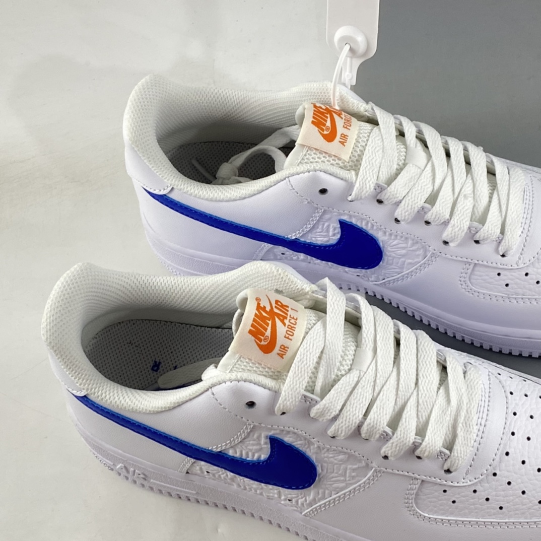 P200 Nike Air Force 1'07 Low ”Blue Swoosh” 浮雕印花板鞋 FD0667-100