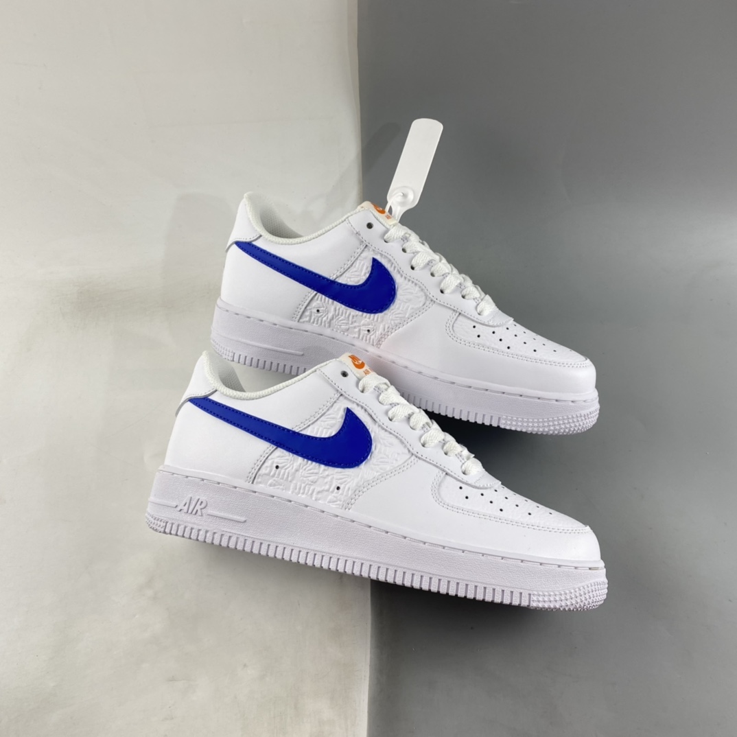 P200 Nike Air Force 1'07 Low ”Blue Swoosh” 浮雕印花板鞋 FD0667-100