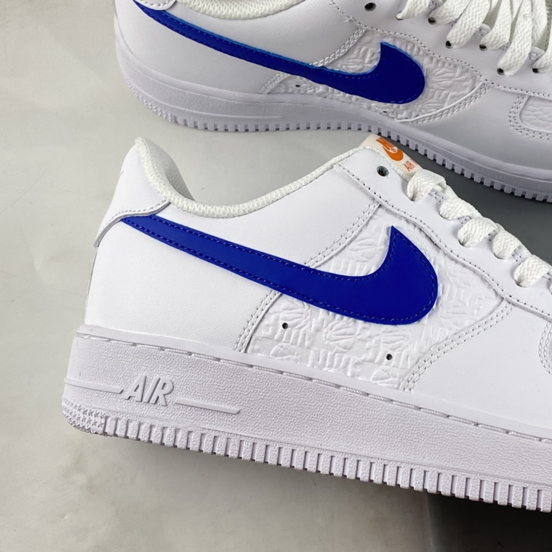 P200 Nike Air Force 1'07 Low ”Blue Swoosh” 浮雕印花板鞋 FD0667-100
