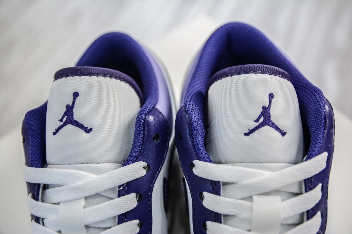 200 原装Air Jordan 1 Low 白紫 553558-515