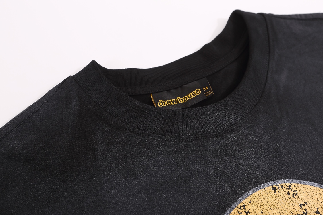“DREW HOUSE Retro-Black Snow T-shirts: 240g Cotton Fabric, Sizes S-XL, Code ncp D002” - 图片 5