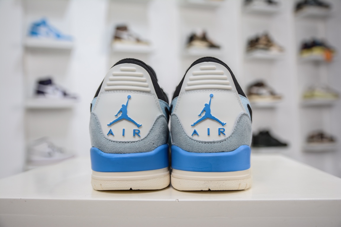 260 Air Jordan Legacy 312 Low 浅蓝黑 低帮纯原头层最强版本 CD9054-400
