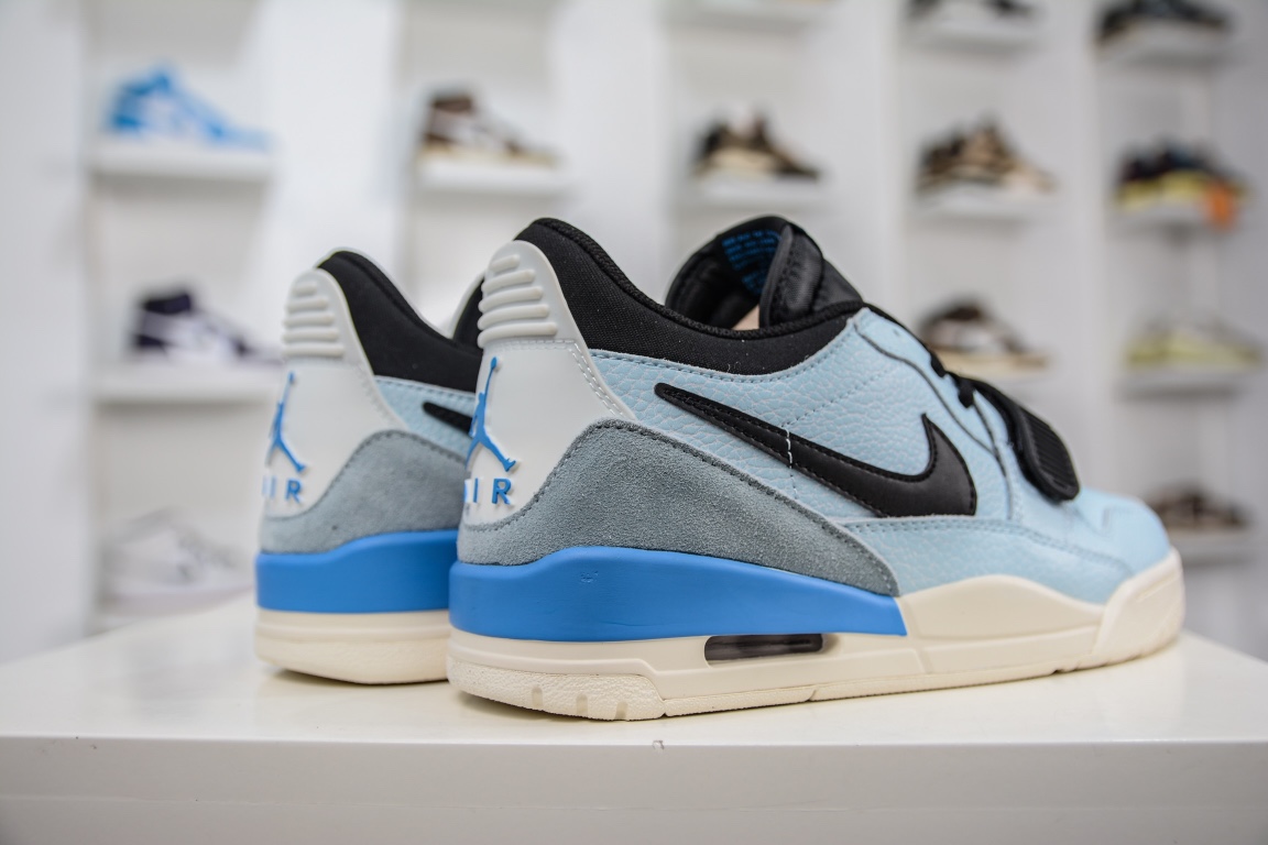 260 Air Jordan Legacy 312 Low 浅蓝黑 低帮纯原头层最强版本 CD9054-400