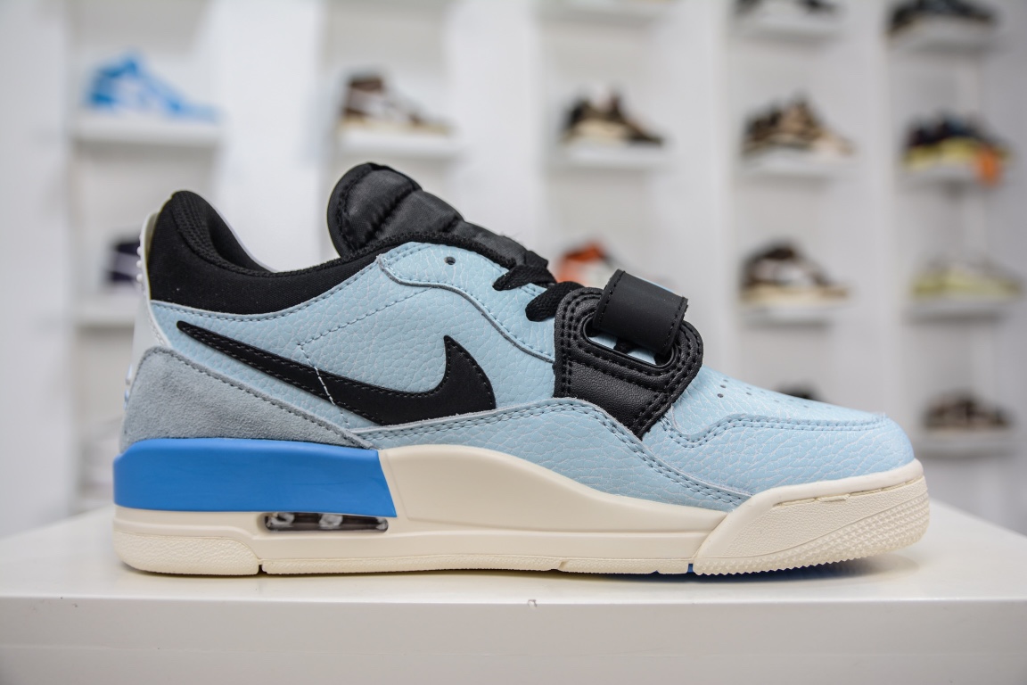 260 Air Jordan Legacy 312 Low 浅蓝黑 低帮纯原头层最强版本 CD9054-400