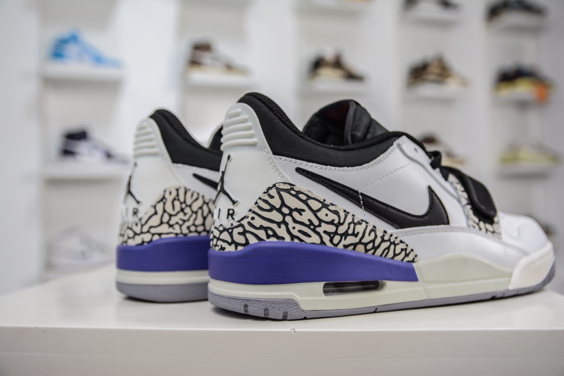 260 Air Jordan Legacy 312 Low 白黑紫 低帮纯原头层最强版本CD7069-102