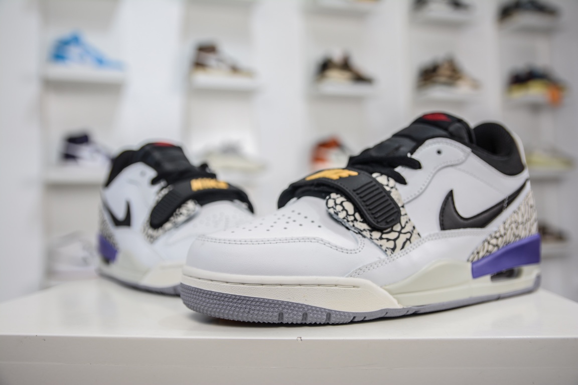 260 Air Jordan Legacy 312 Low 白黑紫 低帮纯原头层最强版本CD7069-102
