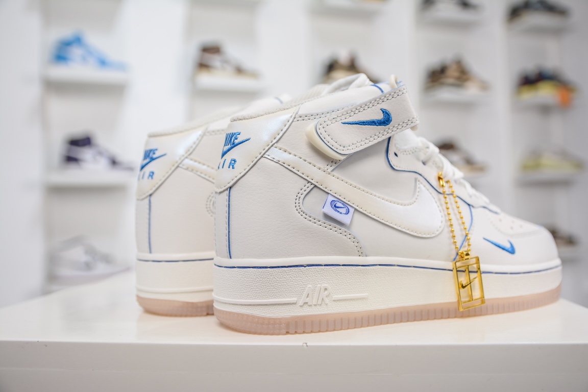 260 Nike Air Force 1'07 MI'd “Pearl white” “珍珠白”空军一号中帮休闲板鞋 FB1869-055
