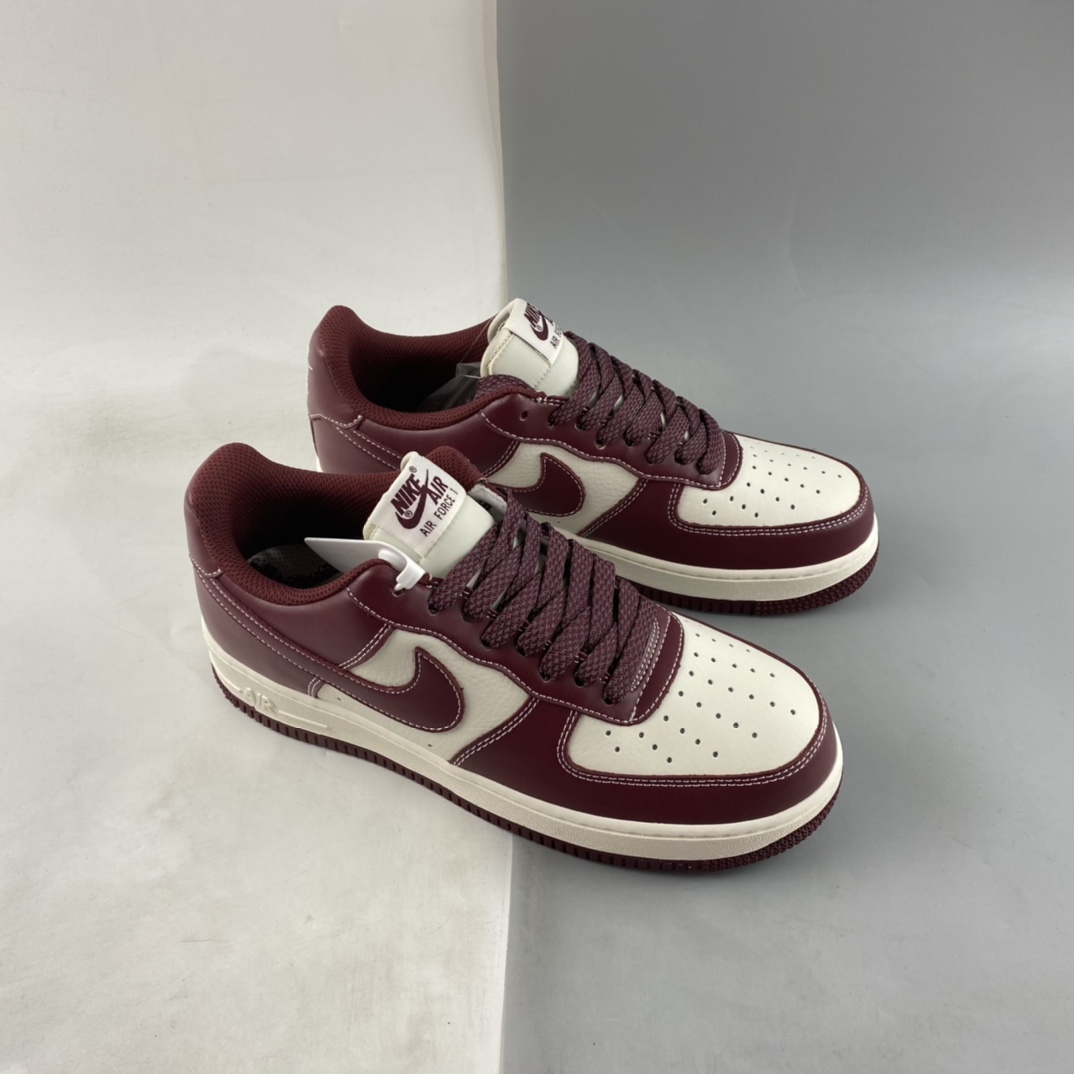 P220 Nike Air Force 1'07 Low 米酒红马克线 满天星配色板鞋 JH6969-281