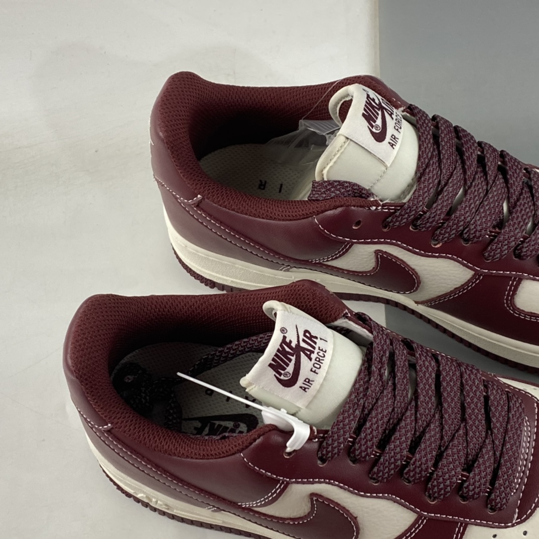 P220 Nike Air Force 1'07 Low 米酒红马克线 满天星配色板鞋 JH6969-281