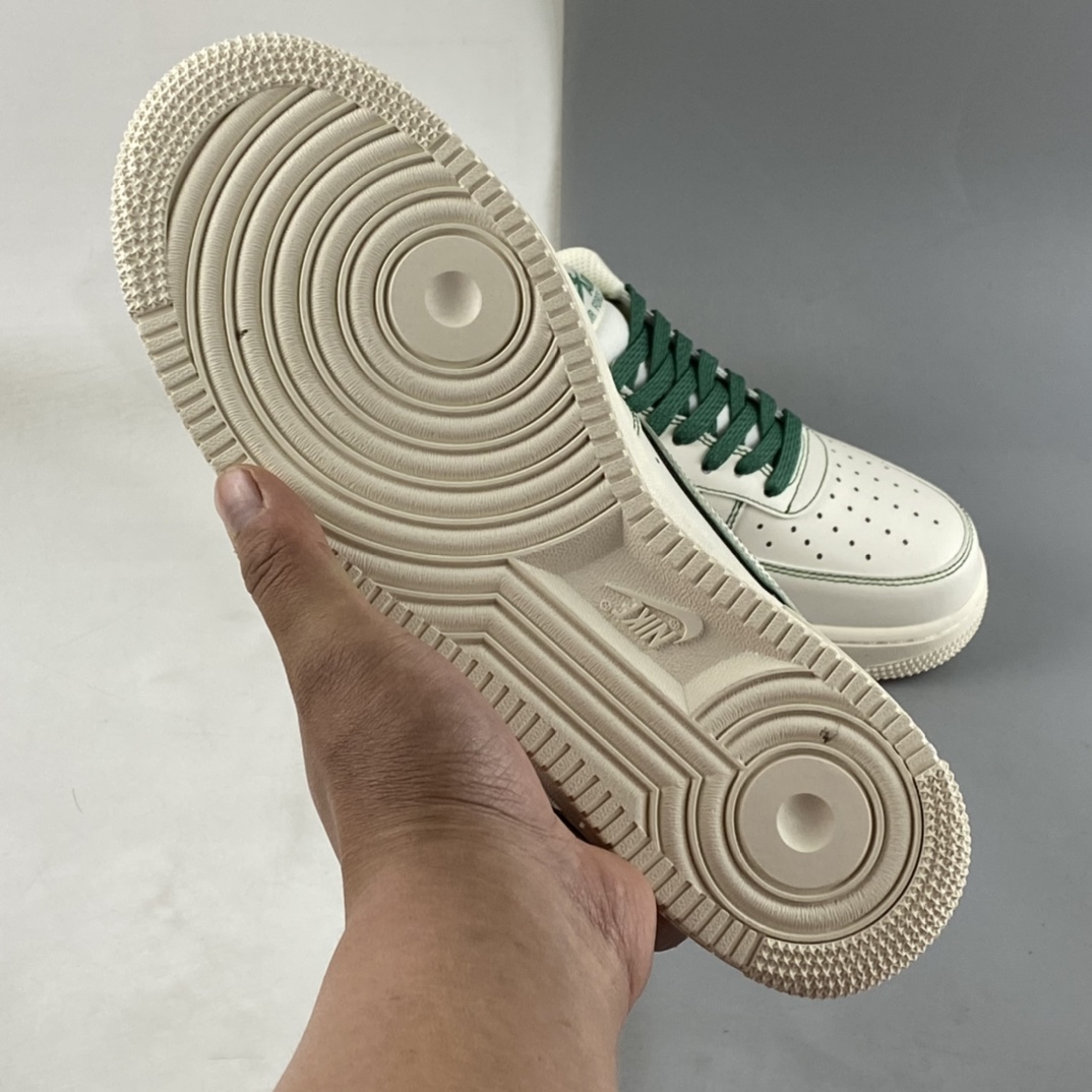 P220 Nike Air Force 1'07 Low”Milk White/Green”空军一号经典低帮板鞋“皮革米白深绿车线”315122-505
