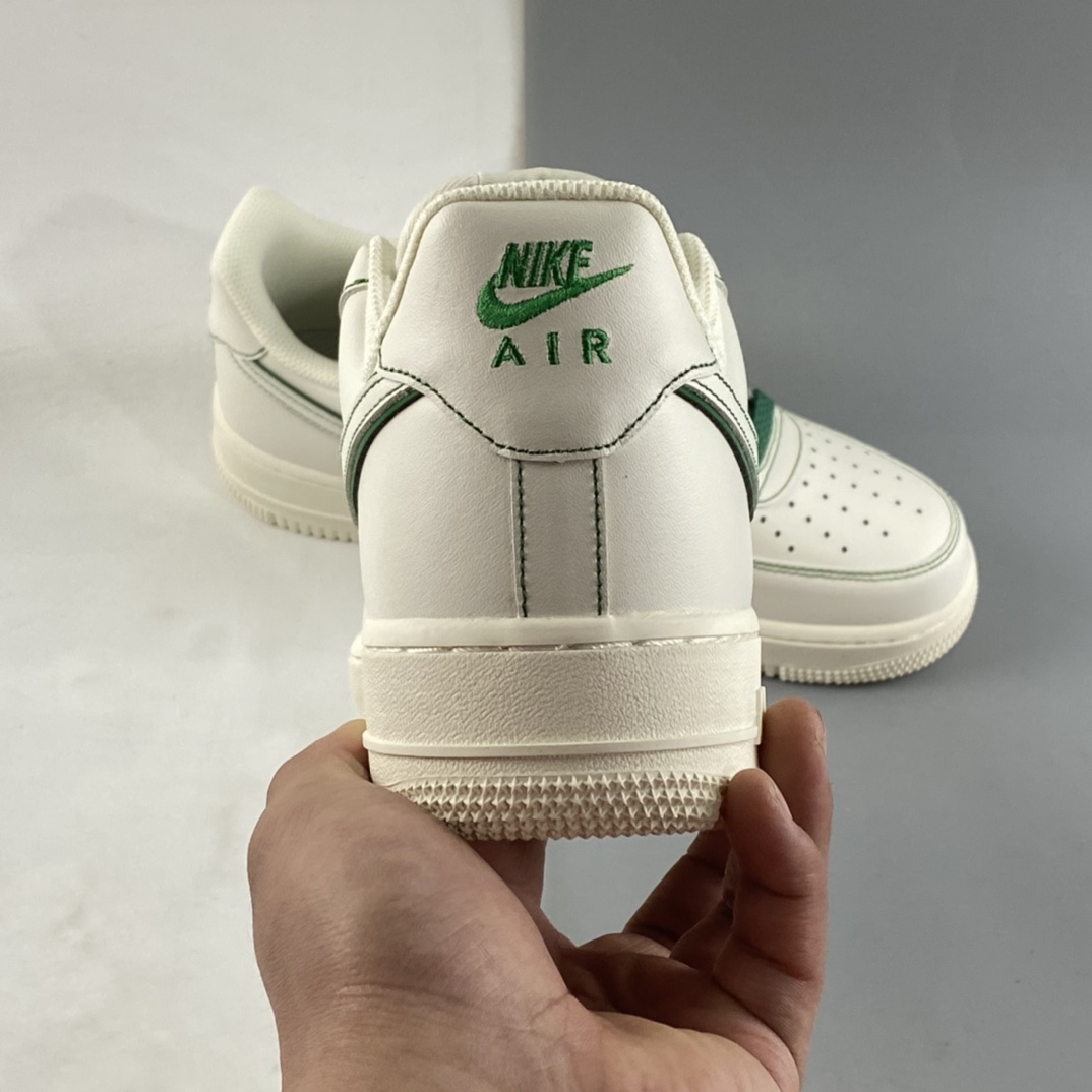P220 Nike Air Force 1'07 Low”Milk White/Green”空军一号经典低帮板鞋“皮革米白深绿车线”315122-505