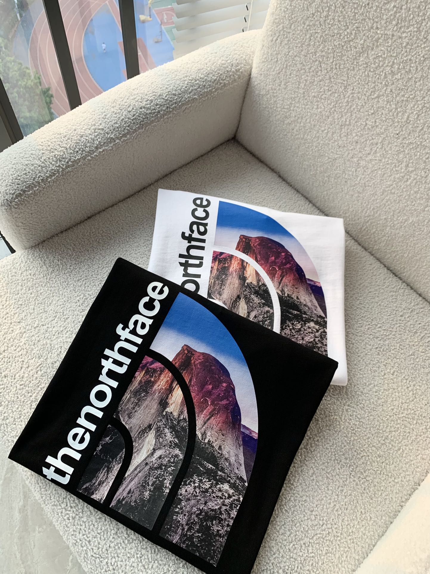 THE. 北面 クラシックロゴ印花カップルTシャツ - 高品質280g純コットン