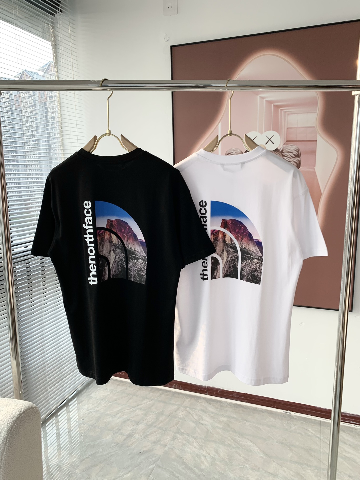 THE. 北面 クラシックロゴ印花カップルTシャツ 春夏新作