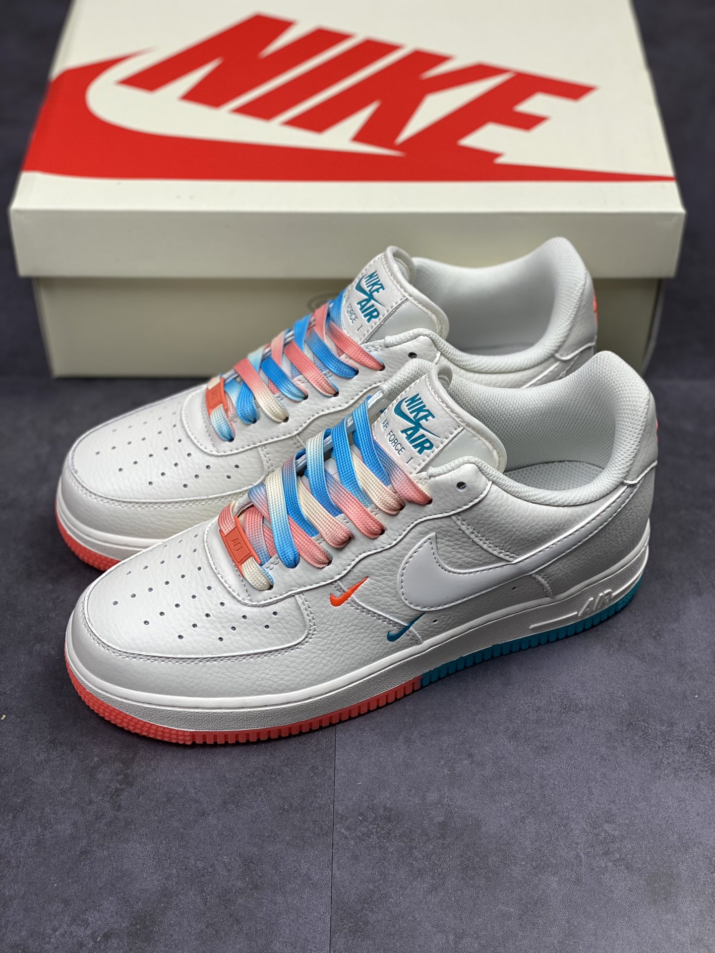 250 Nike Air Force 1 Low 07 串标橙蓝小钩 CT1989-103