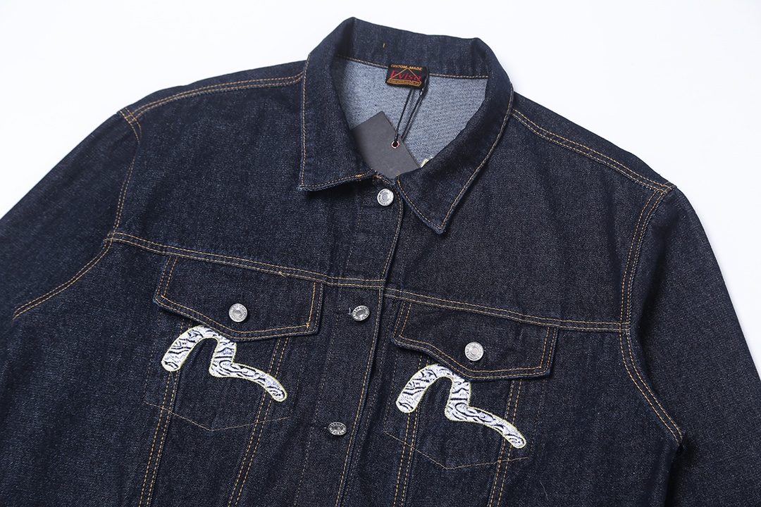 EVISU 23-SSS Heavy Work Embroidered Cowboy Jackets – High-Quality Online Sales for Superhumans - 图片 5