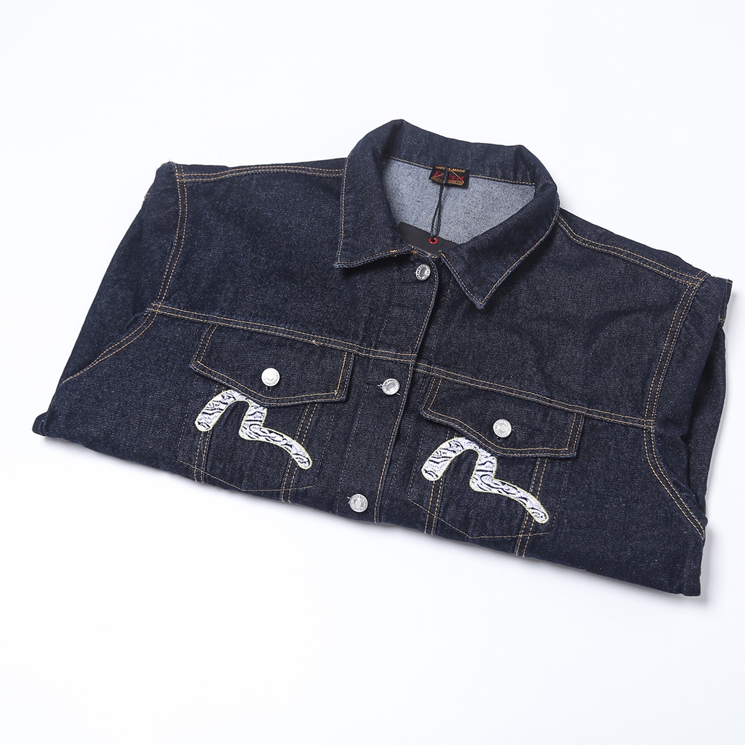 EVISU 23-SSS Heavy Work Embroidered Cowboy Jackets – High-Quality Online Sales for Superhumans - 图片 3