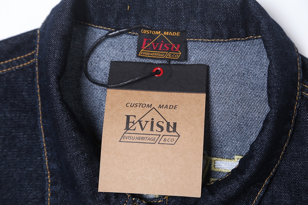 EVISU 23-SSS Heavy Work Embroidered Cowboy Jackets – High-Quality Online Sales for Superhumans - 图片 9