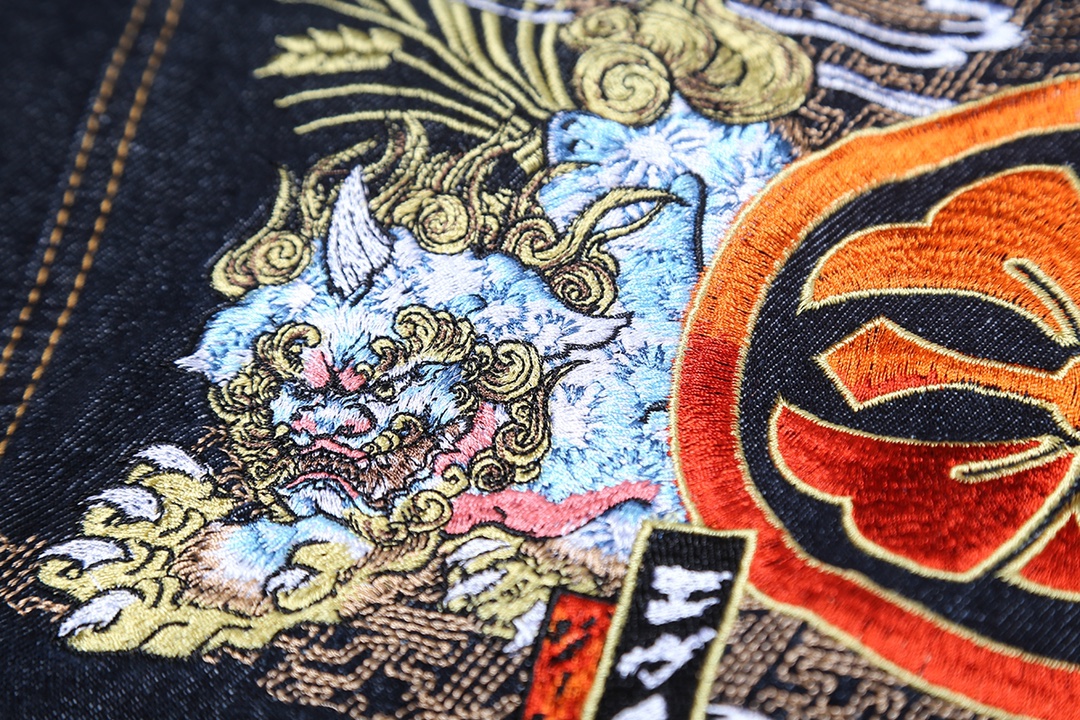 EVISU 23-SSS Heavy Work Embroidered Cowboy Jackets – High-Quality Online Sales for Superhumans - 图片 6
