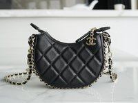 Chanel Shop
 Crossbody & Shoulder Bags Luxury Fashion Replica Designers
 Black Lambskin Sheepskin Vintage Underarm