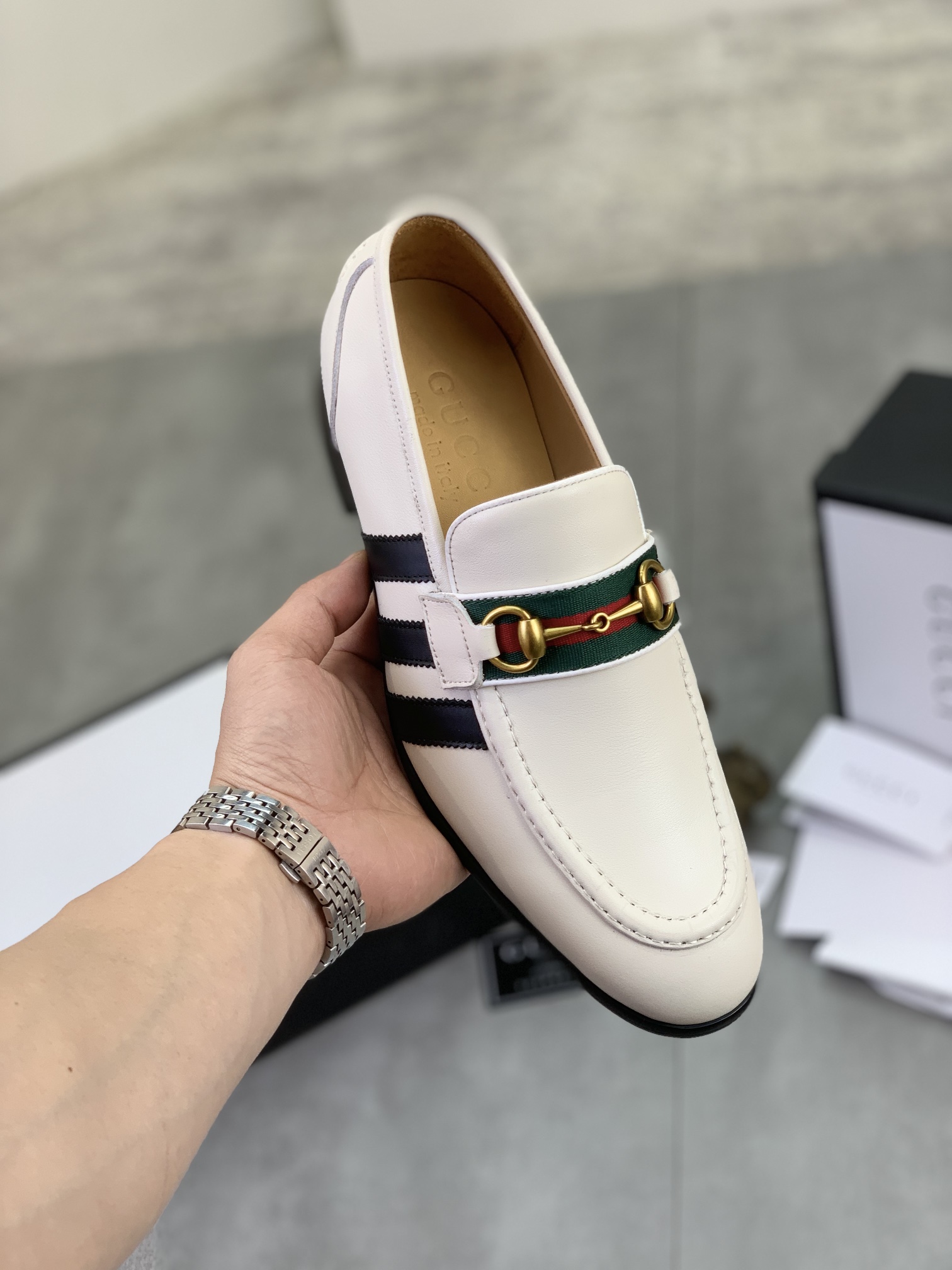 Gucci Shoes Plain Toe Men Calfskin Cowhide