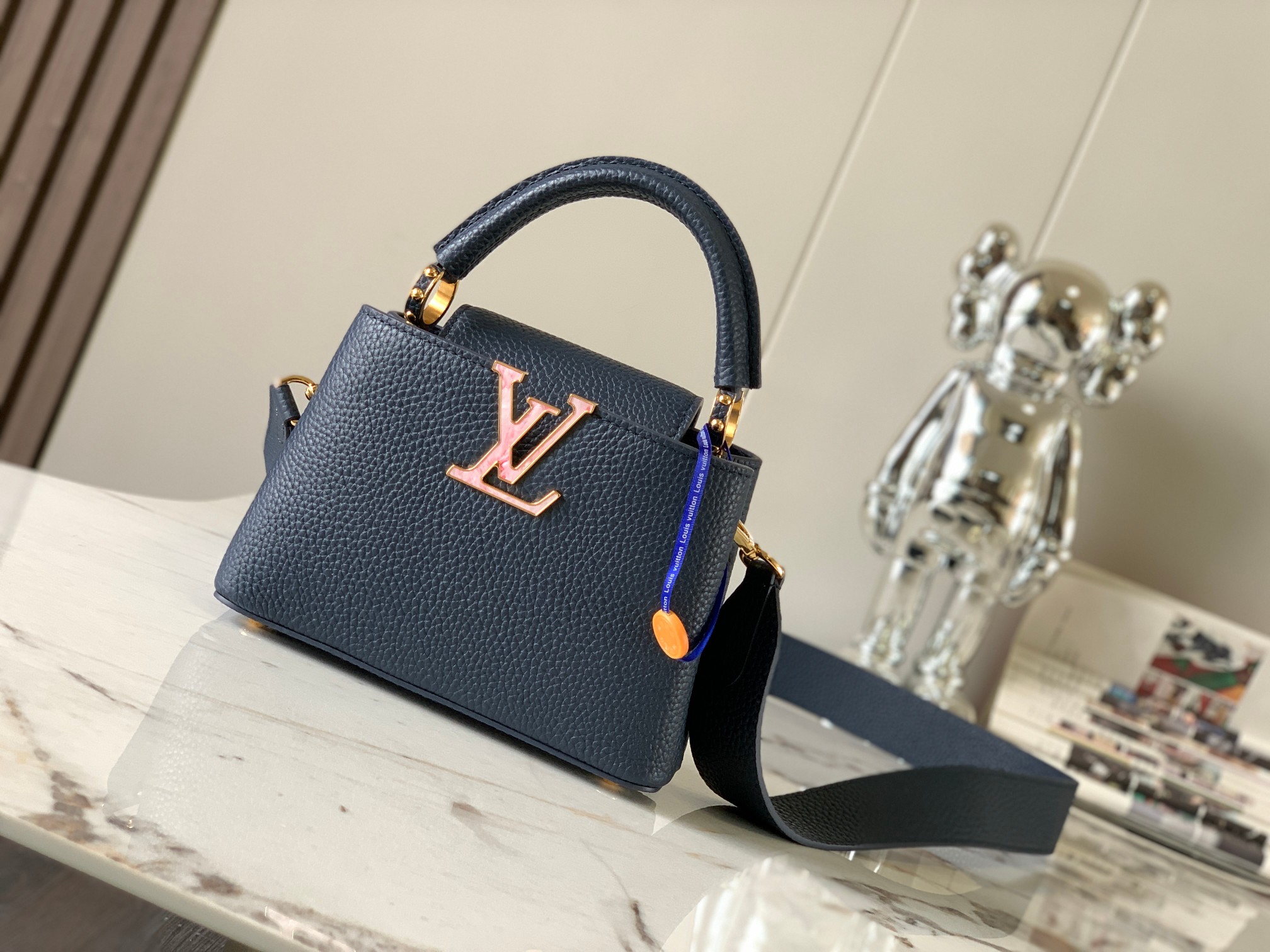 Louis Vuitton LV Capucines Luxury
 Bags Handbags Blue Dark Mini M58718